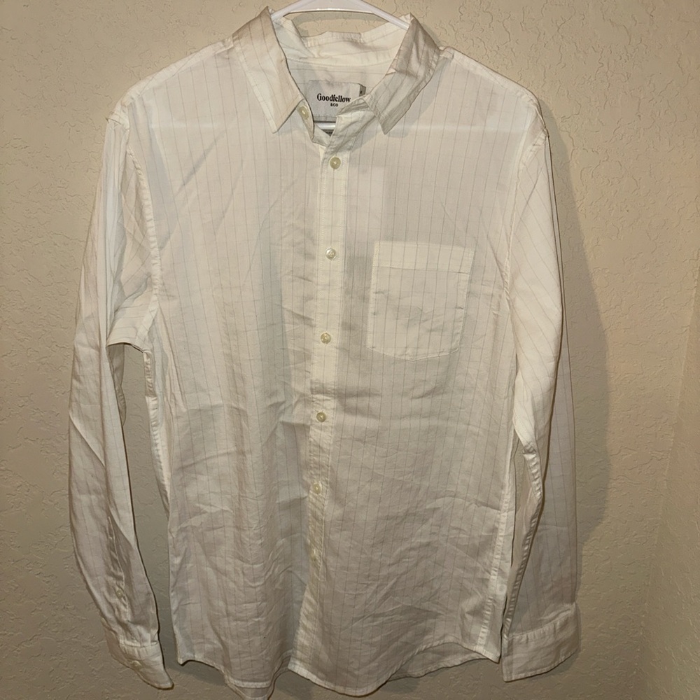 Goodfellow & Co Men's Striped White Shirt